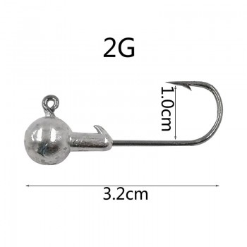 OUTKIT 10 PSC/Lot New High Quality 1.5g/2g/3.5g/5g/7g/10g/14g Lead Head Hook Jig Bait Fishing Hooks For Soft Lure Fishing Tackle