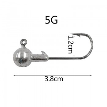 OUTKIT 10 PSC/Lot New High Quality 1.5g/2g/3.5g/5g/7g/10g/14g Lead Head Hook Jig Bait Fishing Hooks For Soft Lure Fishing Tackle