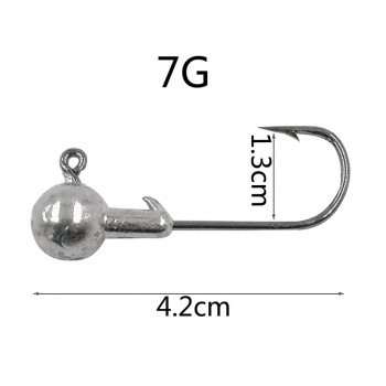 OUTKIT 10 PSC/Lot New High Quality 1.5g/2g/3.5g/5g/7g/10g/14g Lead Head Hook Jig Bait Fishing Hooks For Soft Lure Fishing Tackle