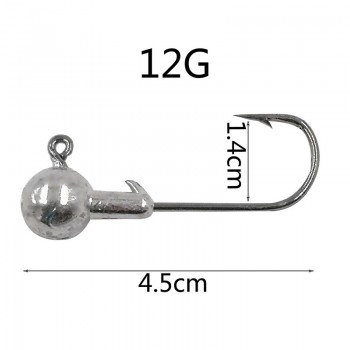 OUTKIT 10 PSC/Lot New High Quality 1.5g/2g/3.5g/5g/7g/10g/14g Lead Head Hook Jig Bait Fishing Hooks For Soft Lure Fishing Tackle