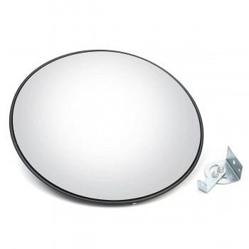 NEW Safurance 45 cm Wide Angle Curved Convex Security Road Mirror For Indoor Burglar Traffic Signal Roadway Safety