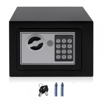 4.6L Solid Steel Electronic Safe Box With Digital Keypad Lock Mini Lockable Jewelry Storage Case Safe Money Cash Storage Box