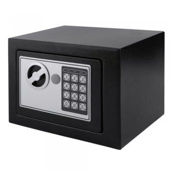 4.6L Solid Steel Electronic Safe Box With Digital Keypad Lock Mini Lockable Jewelry Storage Case Safe Money Cash Storage Box