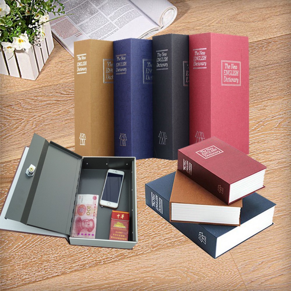 Durable Home Security Dictionary Book Hidden Safe Cash Jewelry Storage Key Lock Box Deco 24.2*15*5.5cm
