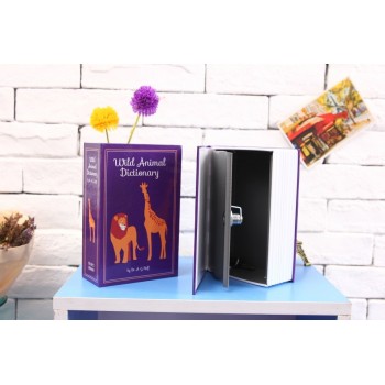 Size S Password Hidden Book Safe Box Combination Lock Security Strongbox Steel Home Office Car Travel Money Phone Safes
