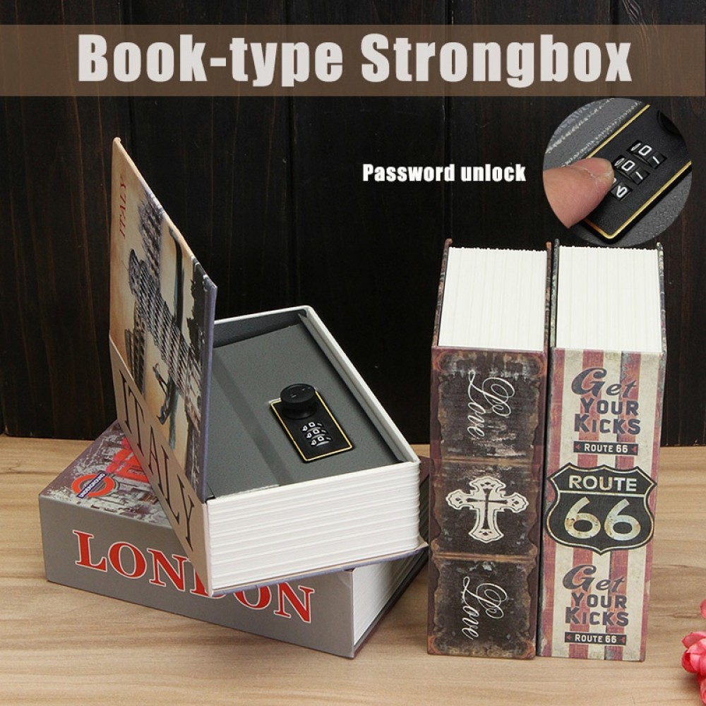 Hollow Mini Dictionary Safe Box Book Money Hide Secret Security Safe Lock Cash Money Coin Storage Jewellery key Locker Kid Gift