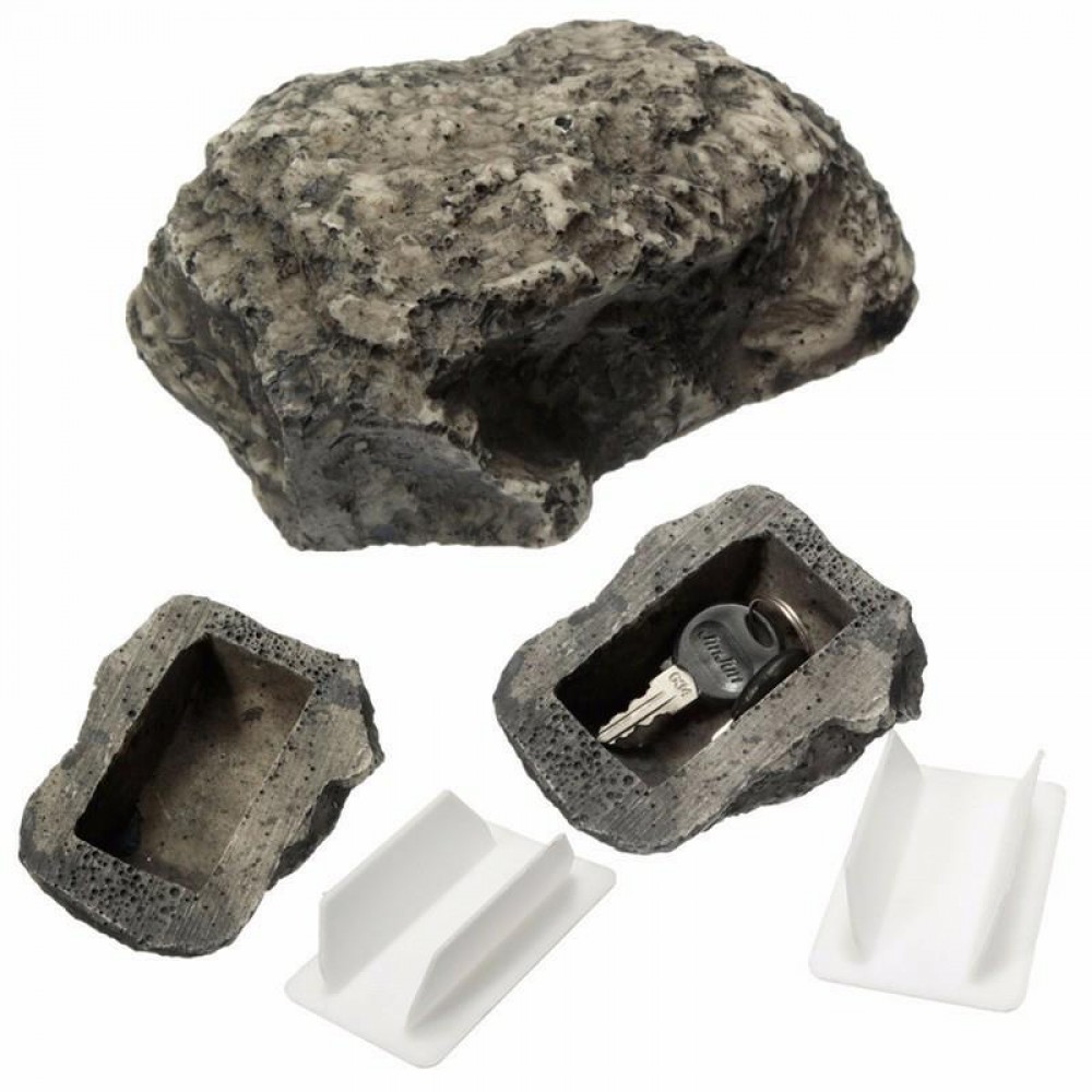 Alternate Key House Security Hidden Hidden Security Rock Key Box Fake Rock Garden Decoration 6x8x3cm Safe Secret Storage DHZ001