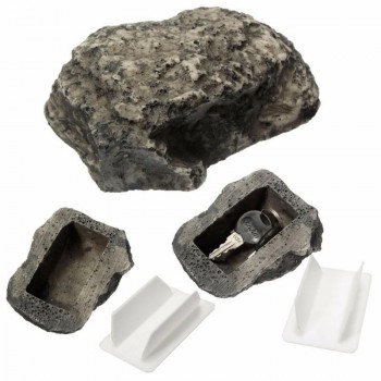 Alternate Key House Security Hidden Hidden Security Rock Key Box Fake Rock Garden Decoration 6x8x3cm Safe Secret Storage DHZ001