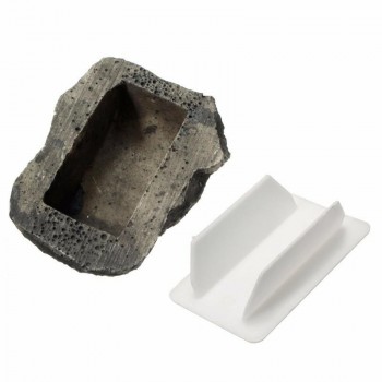 Alternate Key House Security Hidden Hidden Security Rock Key Box Fake Rock Garden Decoration 6x8x3cm Safe Secret Storage DHZ001