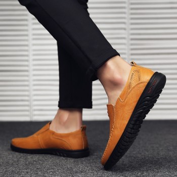 Men Shoes Genuine leather Comfortable Men Casual Shoes Footwear Chaussures Flats For Men Slip On Lazy Shoes Zapatos Hombre