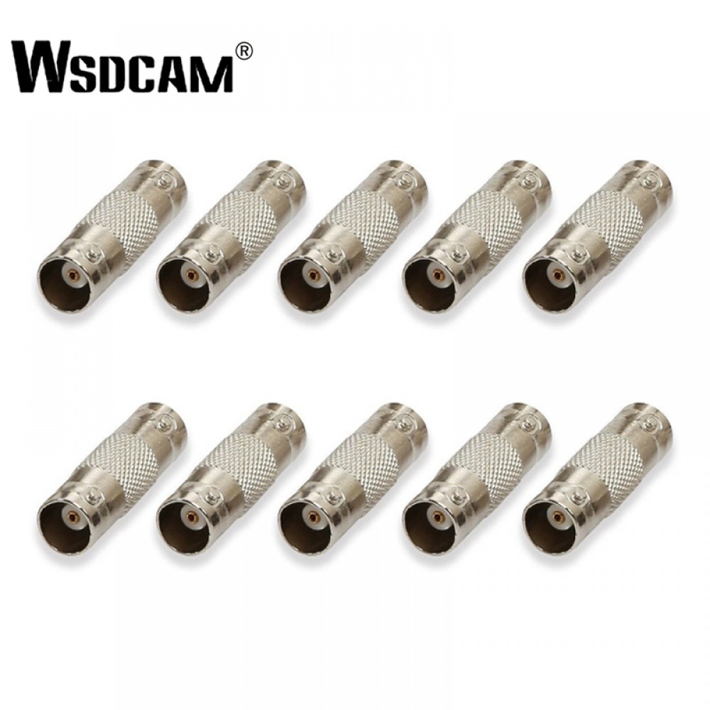 Wsdcam 10pcs/lot BNC Female to Female Inline Coupler Coax BNC Connector Extender for CCTV Camera AHD Security Video Surveillance