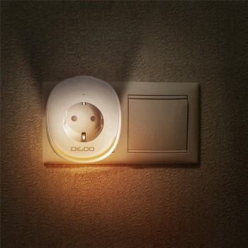 DIGOO DG-SP01 Dual USB Interface EU Plug Smart WiFi Socket with LED Night Light APP Remote Control Work with Amazon Alexa Google