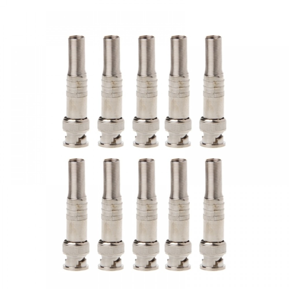 10Pcs BNC Male Plug Connector To Screw For RG-59 Coaxical Cable CCTV Camera