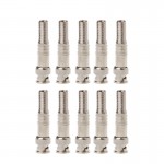 10Pcs BNC Male Plug Connector To Screw For RG-59 Coaxical Cable CCTV Camera