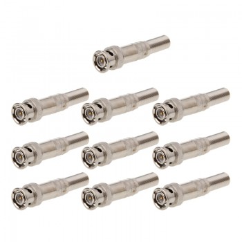 10Pcs BNC Male Plug Connector To Screw For RG-59 Coaxical Cable CCTV Camera