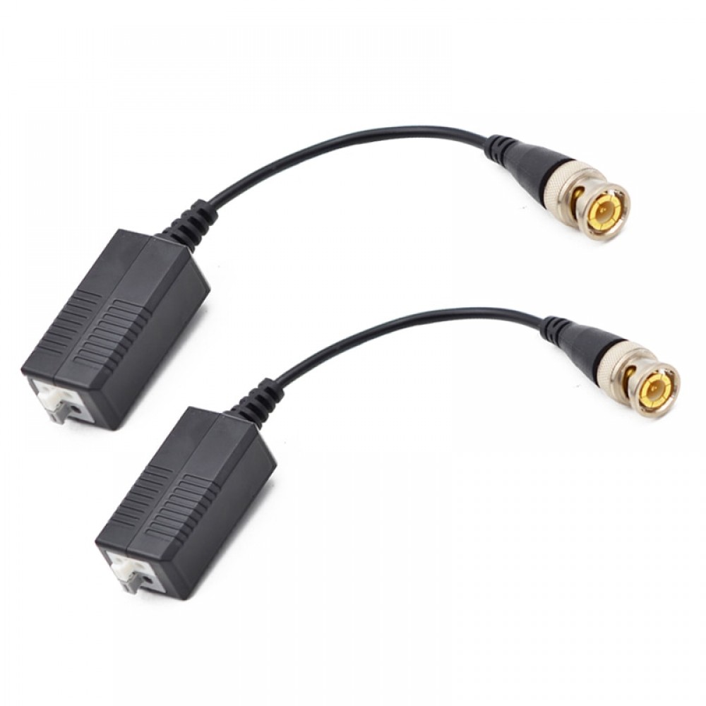 2PCs 3000FT Distance UTP Video Balun Twisted CCTV Balun Passive Transceivers BNC Cable Cat5 CCTV Adapter