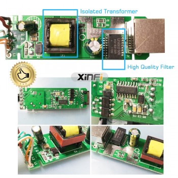 48V to 5V 12V Active Isolated PoE Splitter IEEE802.3af/at 12v Waterproof Gigabit poe splitter 5v Micro USB poe for Raspberry Pi