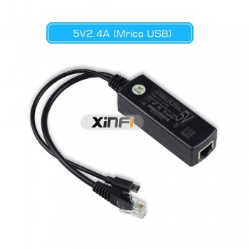 48V to 5V 12V Active Isolated PoE Splitter IEEE802.3af/at 12v Waterproof Gigabit poe splitter 5v Micro USB poe for Raspberry Pi