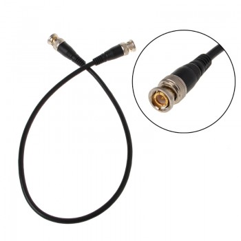 BNC Male To Male Nickel Plating Straight Crimp RG58 Pigtail Adapter Cable 0.5m
