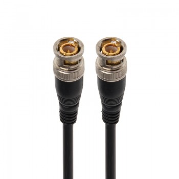 BNC Male To Male Nickel Plating Straight Crimp RG58 Pigtail Adapter Cable 0.5m