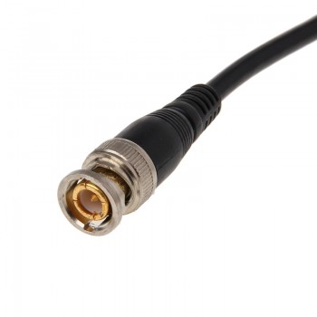 BNC Male To Male Nickel Plating Straight Crimp RG58 Pigtail Adapter Cable 0.5m
