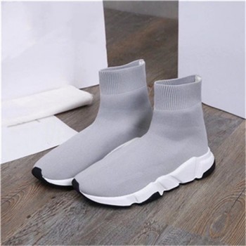 2018 new elastic socks shoes Korean version of the couple models high to help spring and autumn soft bottom casual knit shoes
