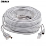 GADINAN 5M/10M/15M/20M/30M Optional Gray CAT5/CAT-5e Ethernet Cable RJ45 + DC Power CCTV Network Lan Cable For System IP Cameras