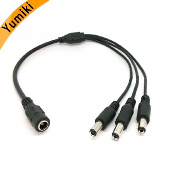 Yumiki 1pcs 1 DC Female To 2/3/4/5/8 Male plug Splitter Plug Cable 5.5mm*2.1mm 12V DC Power Supply Connector Cable