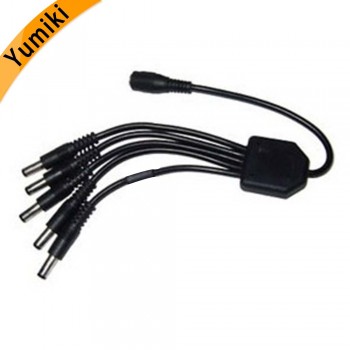 Yumiki 1pcs 1 DC Female To 2/3/4/5/8 Male plug Splitter Plug Cable 5.5mm*2.1mm 12V DC Power Supply Connector Cable