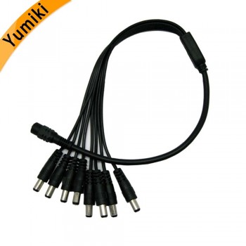 Yumiki 1pcs 1 DC Female To 2/3/4/5/8 Male plug Splitter Plug Cable 5.5mm*2.1mm 12V DC Power Supply Connector Cable