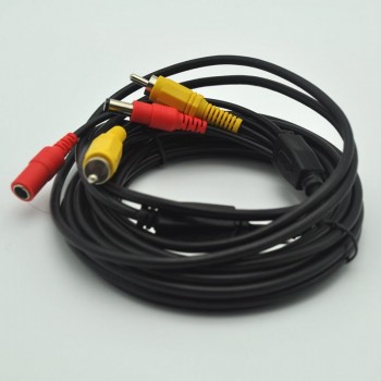 WANLIN 20M 10M 5M RCA cable the Audio cable Video Power AV Black Cable for DVR CCTV Security Surveillance Camera
