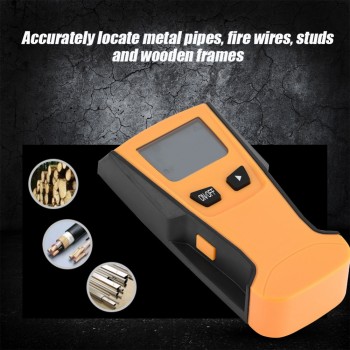 3 In 1 Metal Detector Find Metal Wood Studs AC Voltage Live Wire Detect Wall Scanner Electric Box Finder Wall Detector Yellow