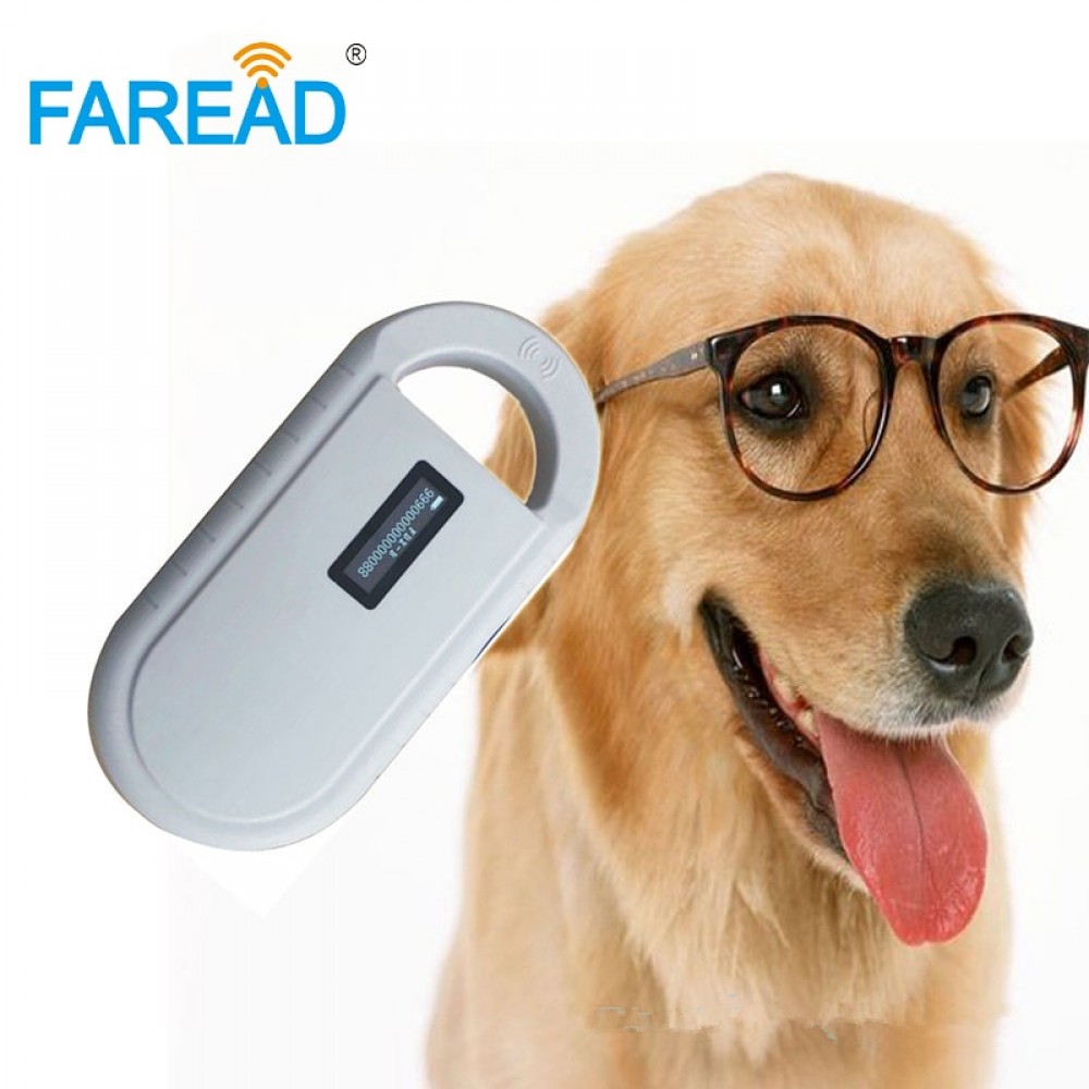 Free shipping universal ISO11784/5 134.2KHz FDX-B Pet Microchip scanner Portable chip reader for dog animal chip