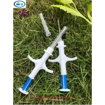 200pcs/lot 134.2KHz ISO FDX-B Animal Dogs 1.25*7mm Pet Microchips Transponder Syringe animal Id Implantable Syringe injector