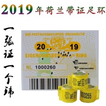 2019 NL Pigeon ring with cards Bird RINGS 20PCS/lOT