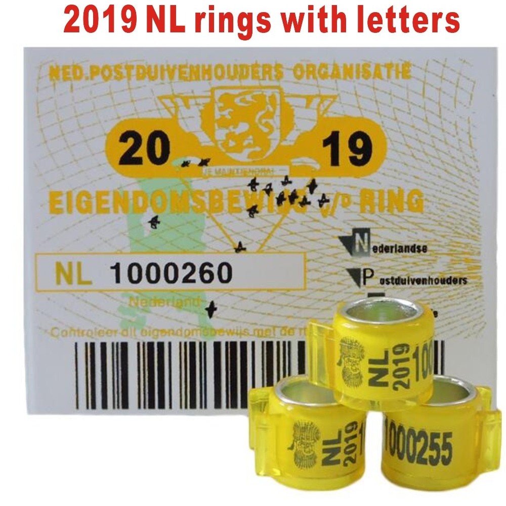 2019 NL Pigeon rings with letters cards Bird RING 8mm