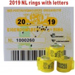 2019 NL Pigeon rings with letters cards Bird RING 8mm