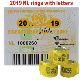 2019 NL Pigeon rings with letters cards Bird RING 8mm