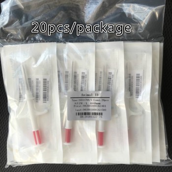 READELL Free Shipping  Pet Microchips 1.4x8mm ISO11784/785 FDX-B cat dog,snake syringe EM4305 fish microchip