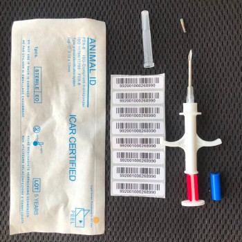 READELL Free Shipping  Pet Microchips 1.4x8mm ISO11784/785 FDX-B cat dog,snake syringe EM4305 fish microchip