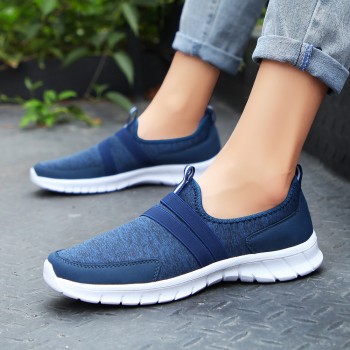 2019 Spring women sneakers shoes women Breathable Mesh shoes ballet flats ladies slip on flats loafers shoes Plus size 41 42
