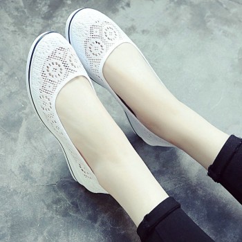 Cuculus 2019 New Canvas nurse shoes Solid Women Platform Casual Shoes Women Flat Bottom feminino Women shoes 437