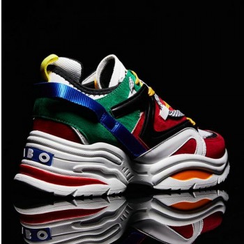 35-44 Size Womens Fashion Casual Thick Soled Female Lace Up Platform sneaker shoes Lovers High Quality Sneakers Shoes LH-18