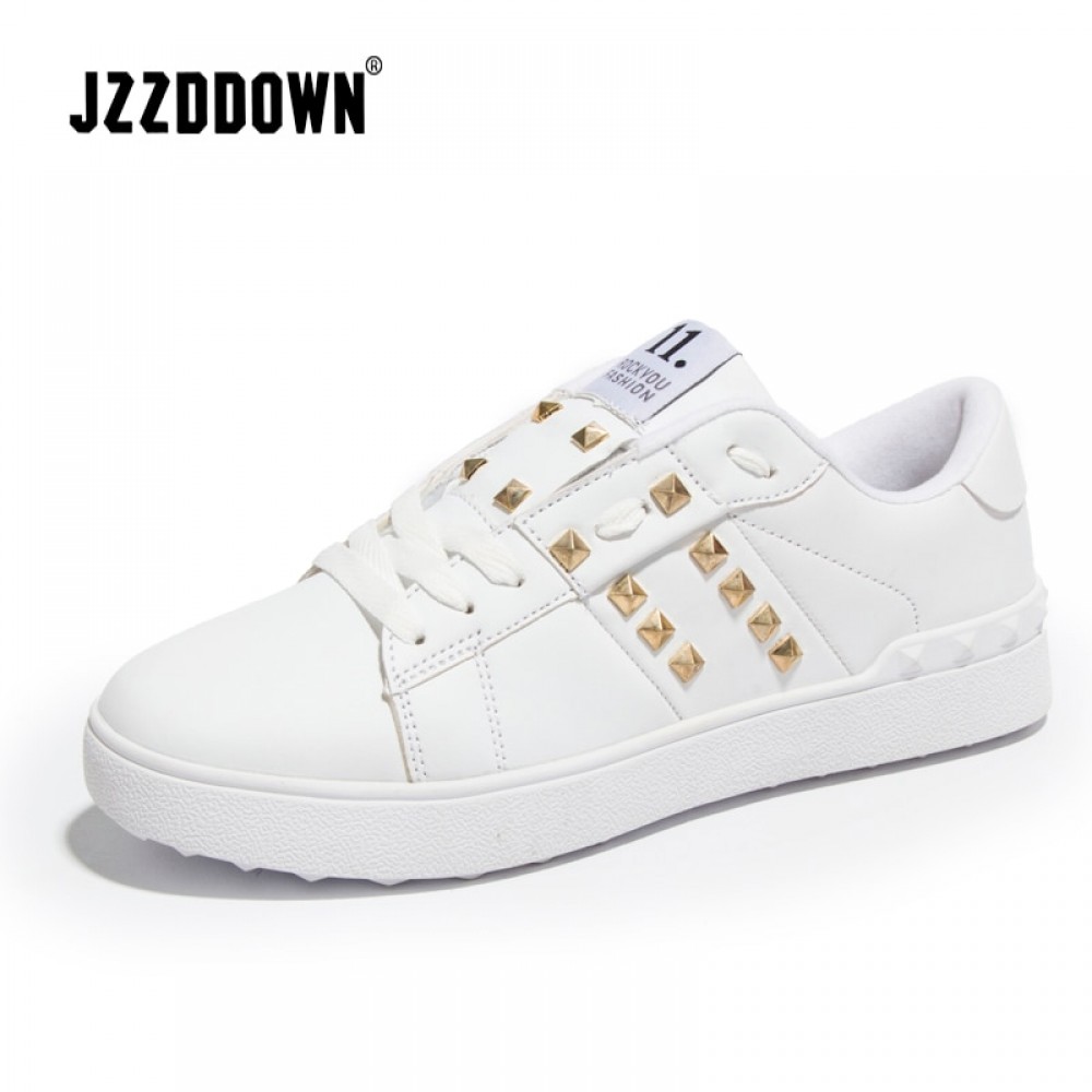 Women Casual Shoes Couples Lover shoes Trainers Chaussures Femme Rivet Flats Zapatillas Mujer Damen Sapato Feminino Designer