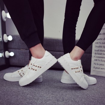 Women Casual Shoes Couples Lover shoes Trainers Chaussures Femme Rivet Flats Zapatillas Mujer Damen Sapato Feminino Designer
