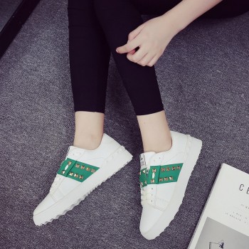 Women Casual Shoes Couples Lover shoes Trainers Chaussures Femme Rivet Flats Zapatillas Mujer Damen Sapato Feminino Designer