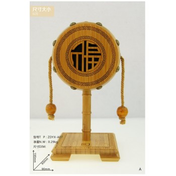 Bluetooth Speaker Bamboo Material Rattle Shape Wireless Sound Box Bass HIFI Music Subwoofer with Microphone and handmade craft