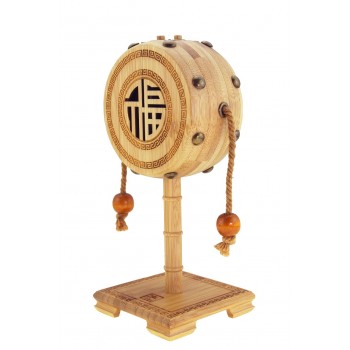 Bluetooth Speaker Bamboo Material Rattle Shape Wireless Sound Box Bass HIFI Music Subwoofer with Microphone and handmade craft