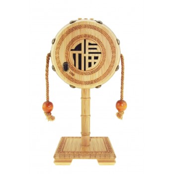 Bluetooth Speaker Bamboo Material Rattle Shape Wireless Sound Box Bass HIFI Music Subwoofer with Microphone and handmade craft