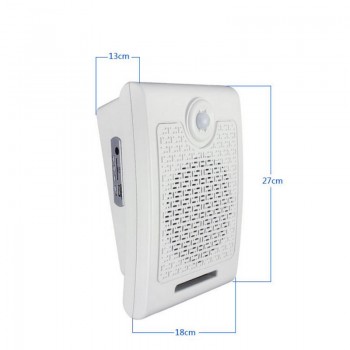 WT01 Wall Mounted PIR Motion Sensor Audio Speaker Infrared Body Sensor Alarm Public Place Voice Broadcast SD Card Play